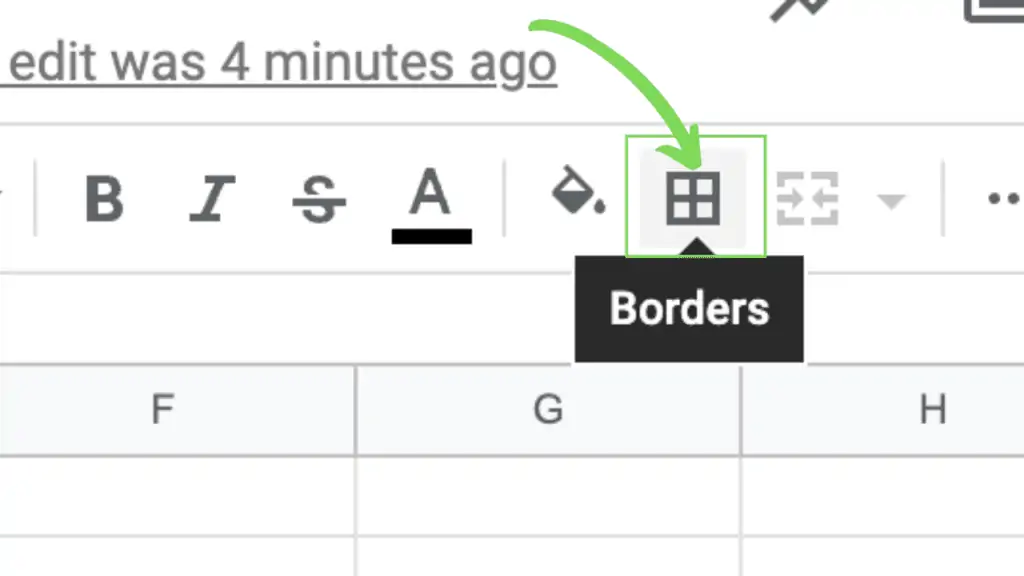 Click on Borders