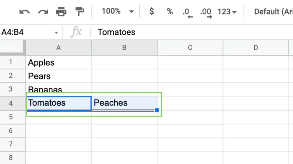 How to add a double underline to multiple cells in Google Sheets