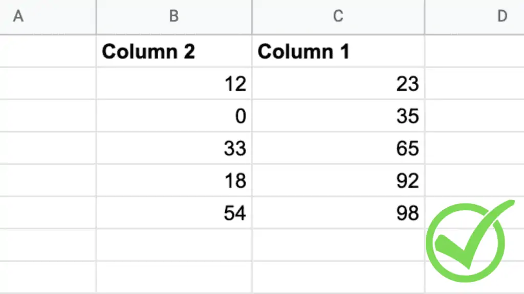 Cells and columns are swapped in Google Sheets