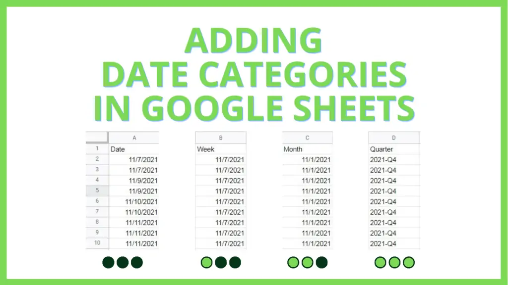 Adding Date Categories in Google Sheets