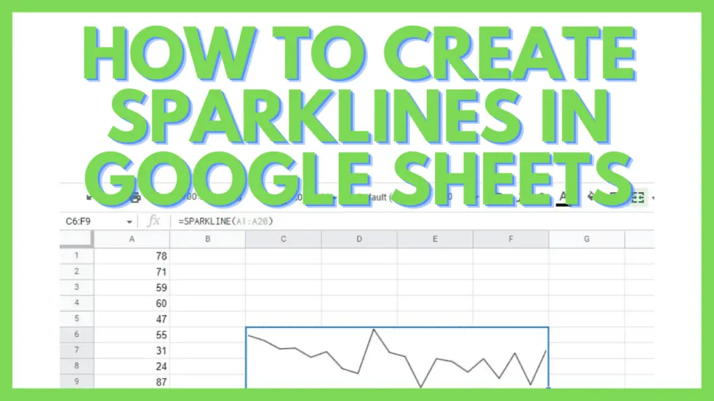 How to Create Sparklines in Google Sheets