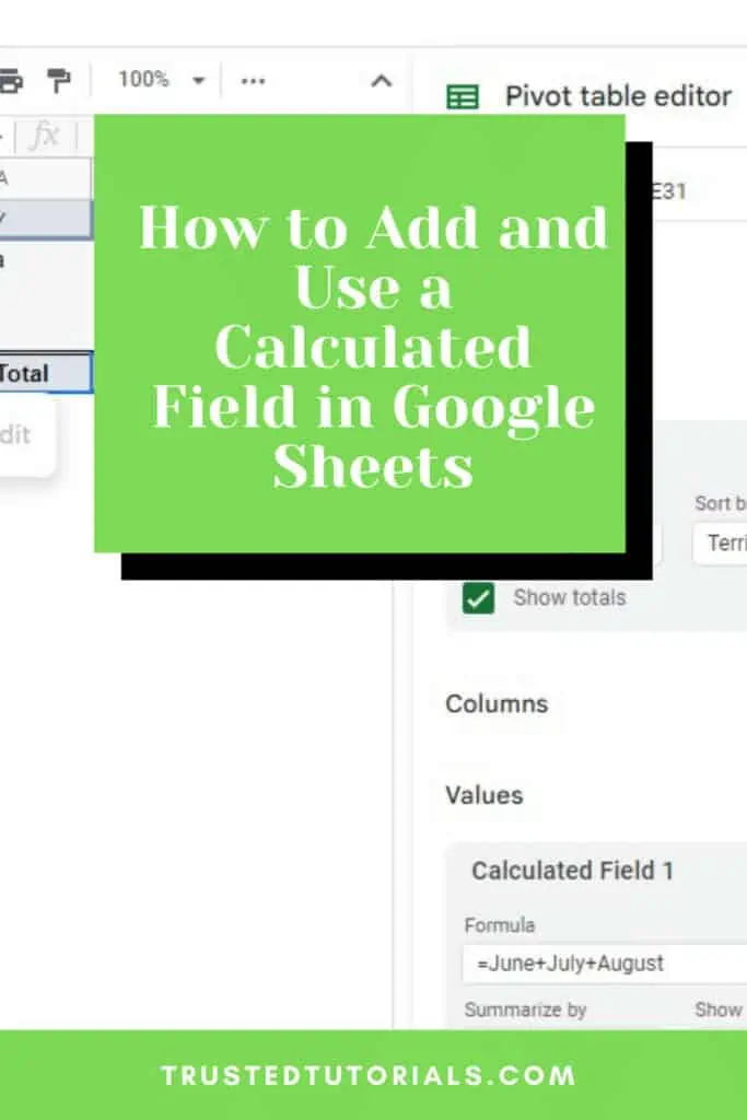 How to Add and Use a Calculated Field in Google Sheets