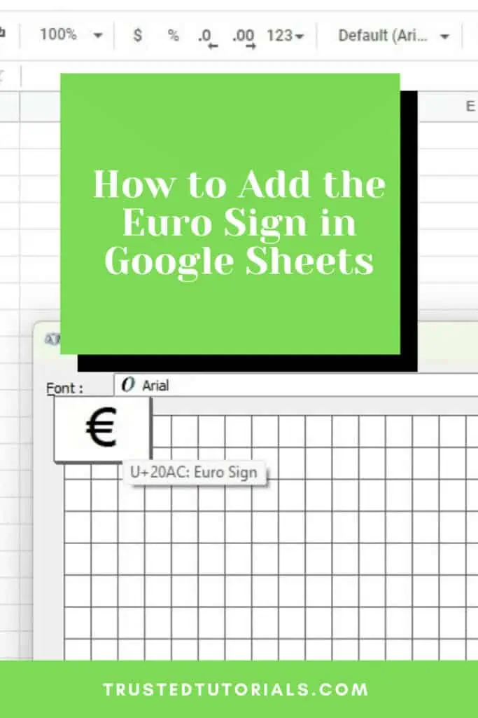 How to Add the Euro Sign in Google Sheets