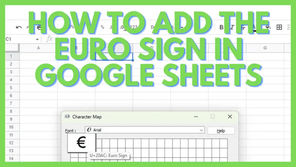 How to Add the Euro Sign in Google Sheets