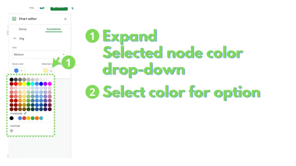 Selected node color