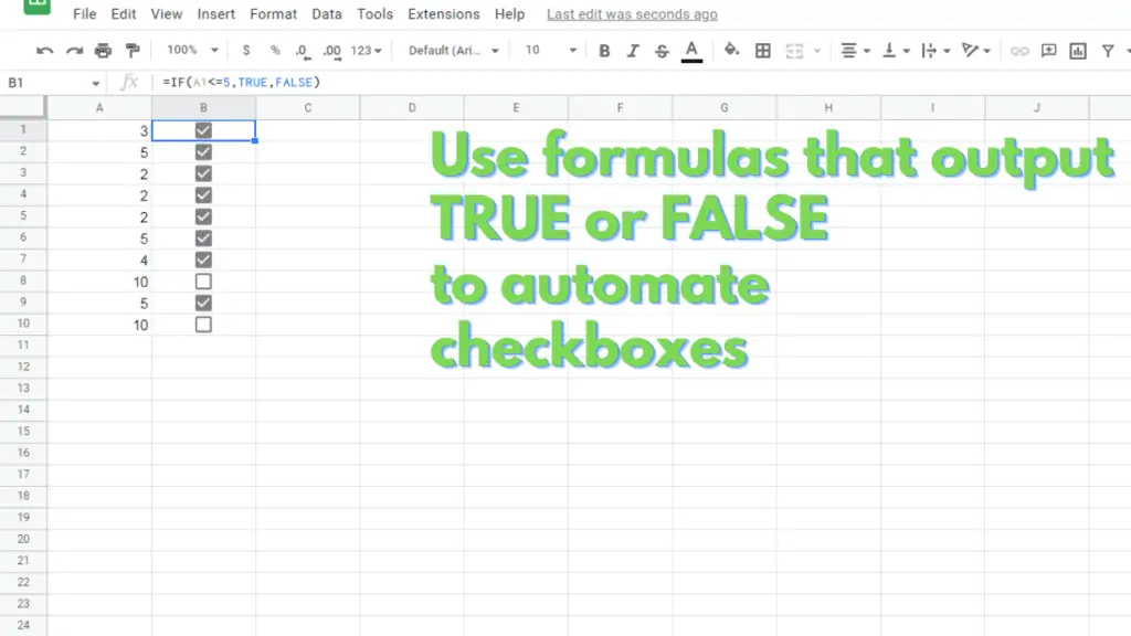 Formula in Checkboxes