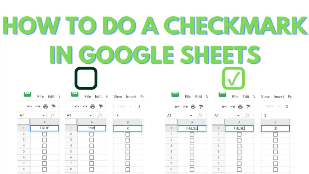 How to do a Checkmark in Google Sheets