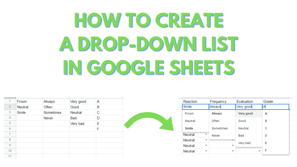 how to insert a drop down list in google sheets