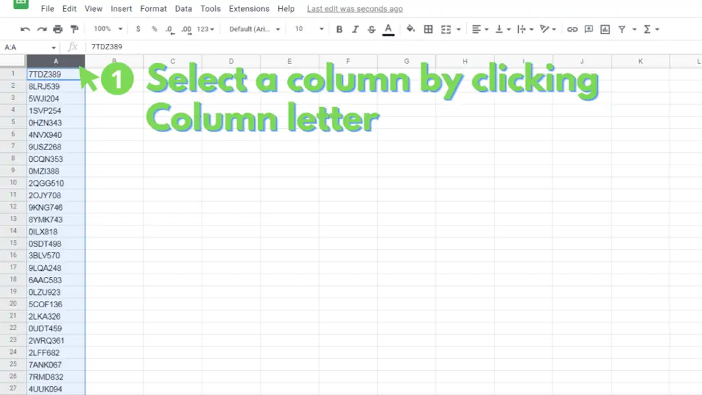 Selecting Column