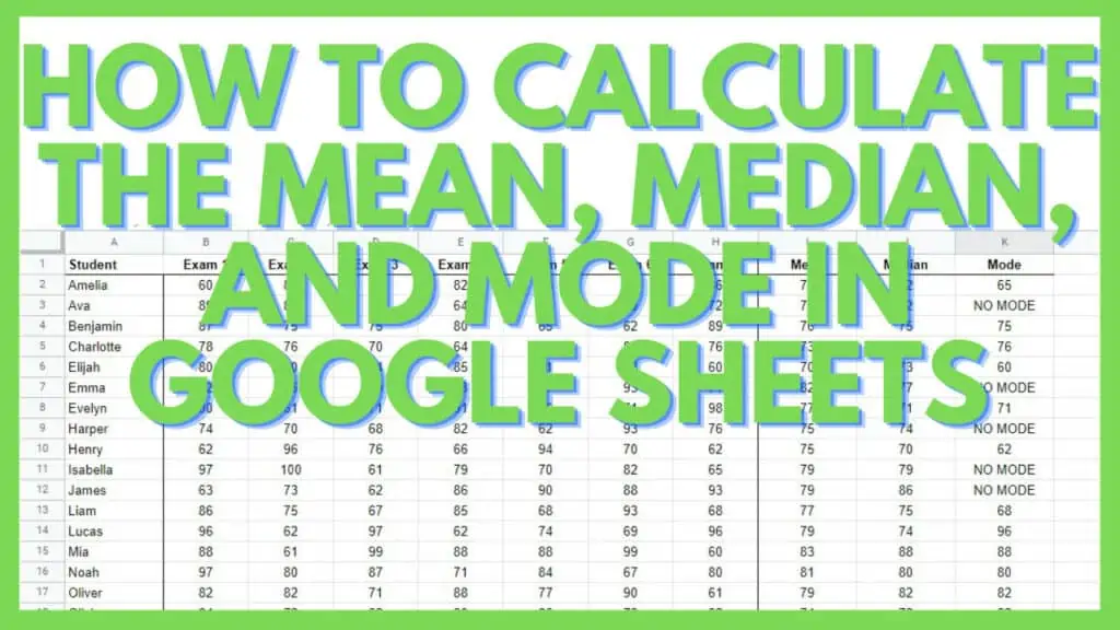 How to Calculate the Mean, Median, and Mode in Google Sheets