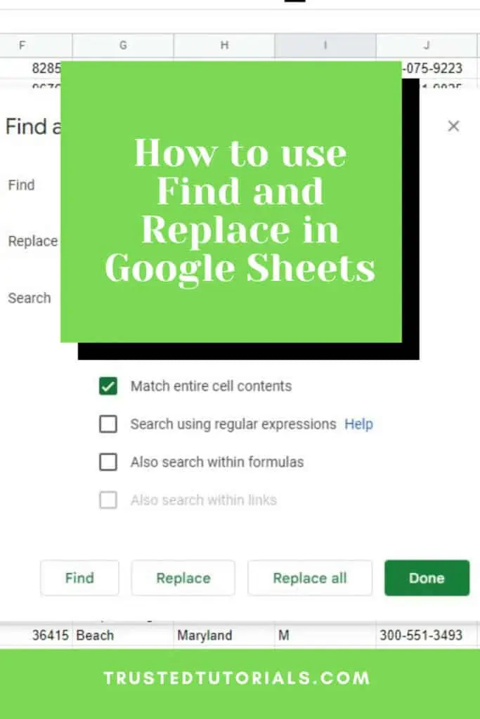 How to Use Find and Replace in Google Sheets