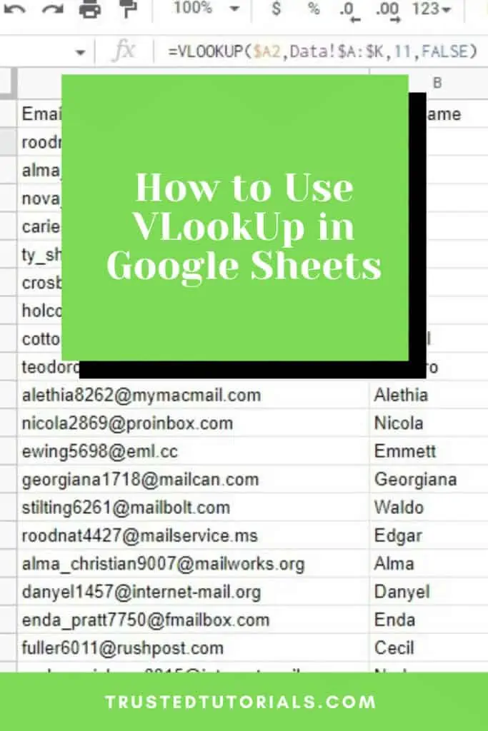 How to Use VLOOKUP in Google Sheets