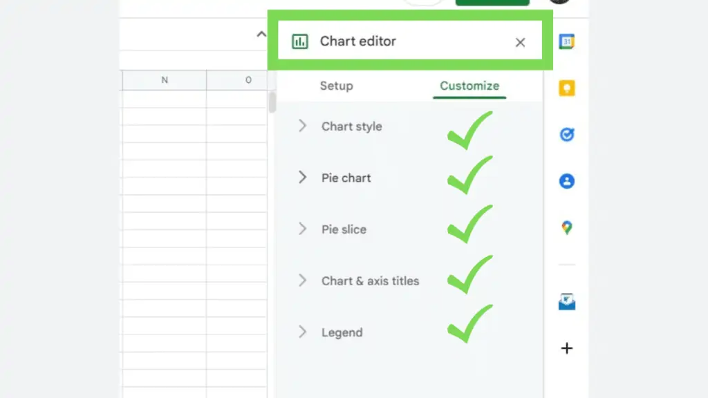 Customize tab of the ‘Chart editor’