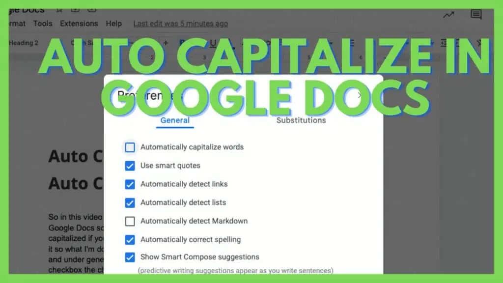 Auto Capitalize in Google Docs