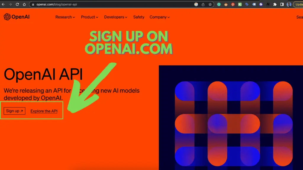 Sign up to OpenAI API